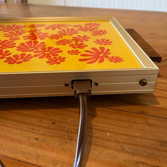 Vintage Cornwall Hot Electric Tray 60’s-70’s Floral Pattern - Picture 6 of 16
